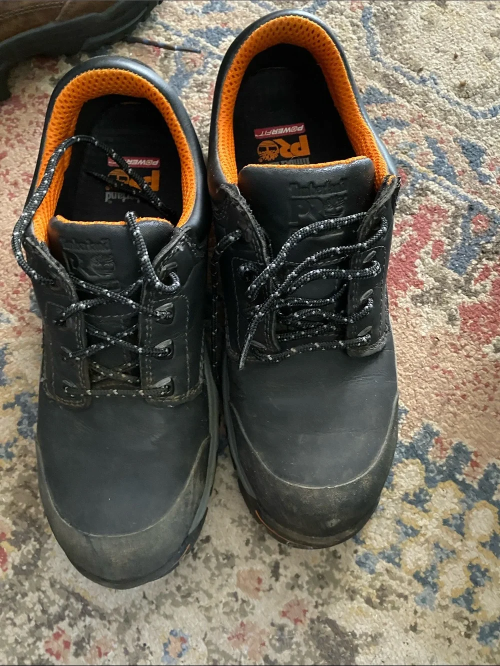 Timberland PRO Black Work Boot with Orange Lining Steeltoe
